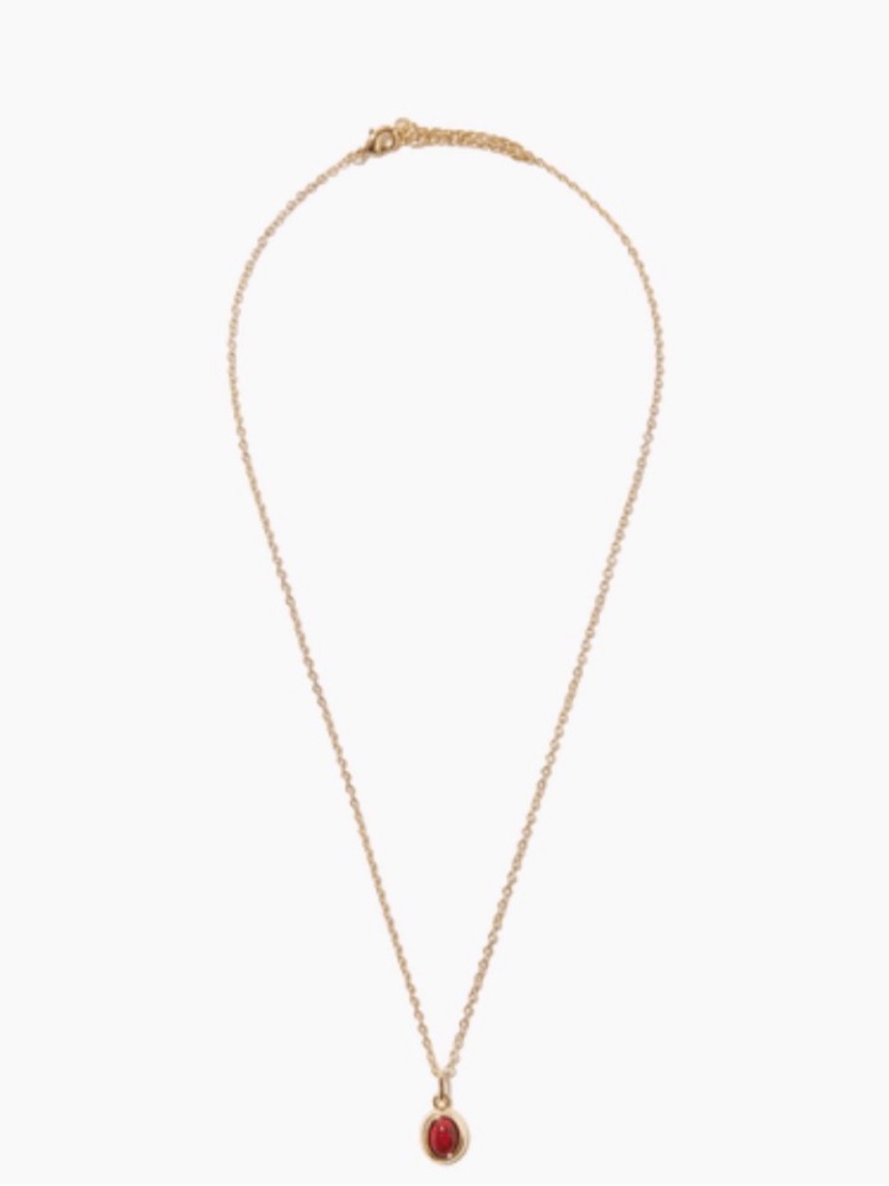 Leeada Oval Gemstone Pendant Necklace